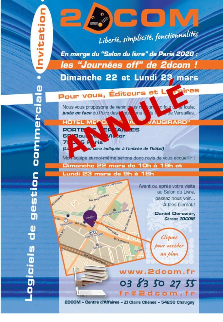 Affiche Journées OFF 2DCOM annulées